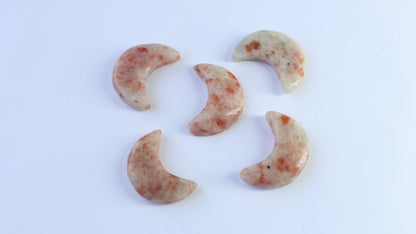 Moon Shaped Natural Stone Hand Carved Gemstone