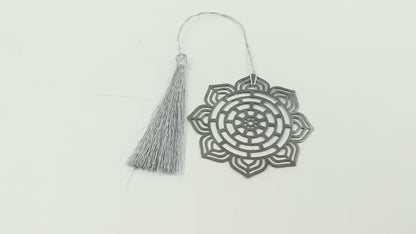 Metal Dream Catcher Bookmark With Tassel. Oxidized Bookmark, Reader Gift, Handmade Bookmark, Page Marker, Aesthetic Gift. 72mm