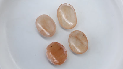 Thumb Meditation Gemstones 39x29mm Oval Hand Curved Thumb Massager Stones