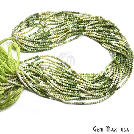 Rondelle Beads, 12-13 Inch Bead Strands, Natural Strung Gemstone, 2-2.5mm, Faceted, GemMartUSA (70000)
