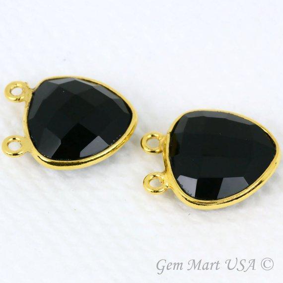 Trillion 14mm Cat Bail Silver Bezel Gemstone Connector