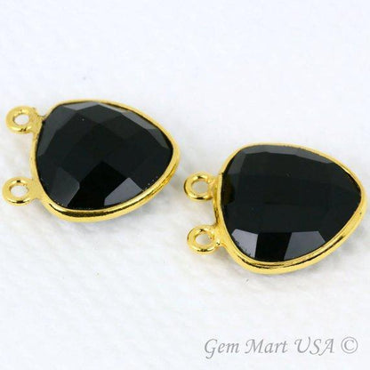 Trillion 14mm Cat Bail Silver Bezel Gemstone Connector