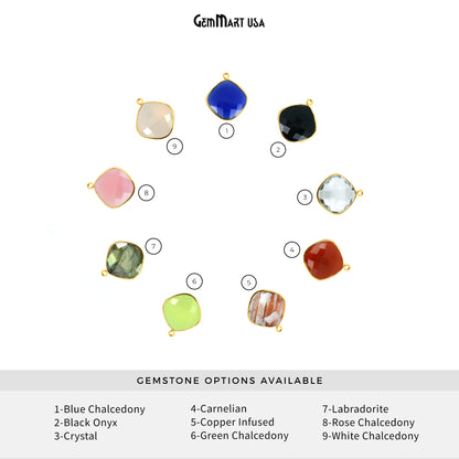 Cushion 16mm Single Bail Gold Bezel Connector