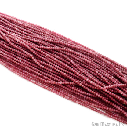 Pink Tourmaline Rondelle Beads, 13 Inch Gemstone Strands, Drilled Strung Nugget Beads, Faceted Round, 2.5-3mm