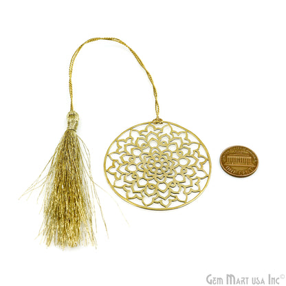 Metal Round Dream Catcher Bookmark With Tassel. Gold Bookmark, Reader Gift, Handmade Bookmark, Page Marker, Aesthetic Gift, 53mm