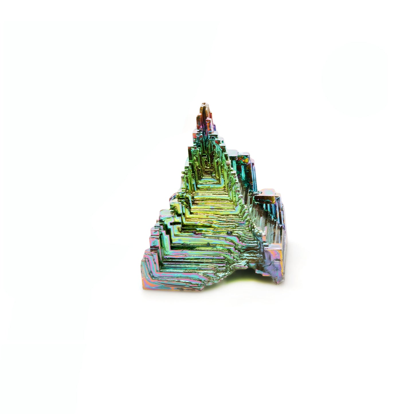 Bismuth Crystal Rainbow Bismuth XXL Crystal Cluster Display Specimen Mineral Decor Pyramid Teaching Tools Stone Educational Rock Peacock Ore