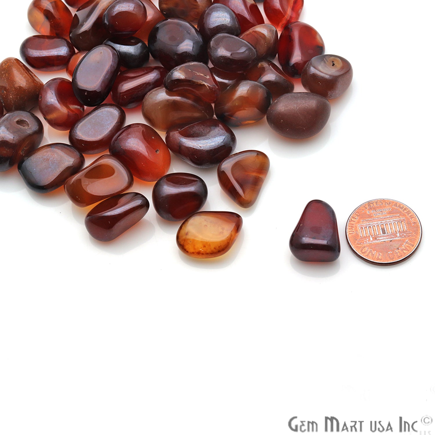 3.53oz Lot Multi Agate Tumbled Reiki Healing Metaphysical Beach Spiritual Gemstone - GemMartUSA