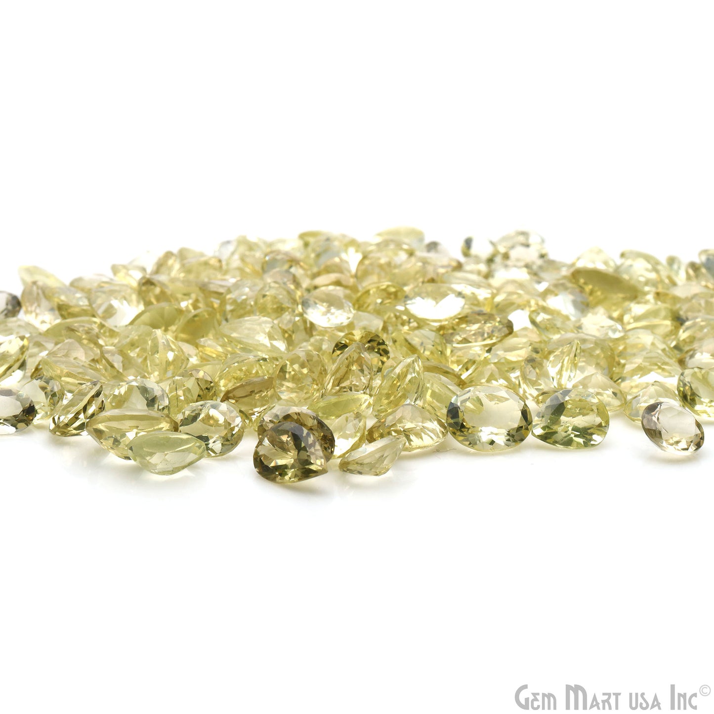 100ct Lemon Topaz Oval, Pear, Round Shape Mix Size Faceted Loose Gemstone