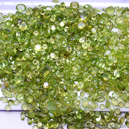 50 Carat Peridot Mix Shape Wholesale Loose Gemstones - GemMartUSA