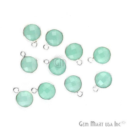 Round 8mm Single Bail Silver Plated Gemstone Connectors (Pick your Lot Size) - GemMartUSA