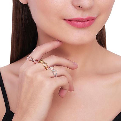 Minimalistic Stylish Shape Stackable Delicate Band Ring - Ring Size 7US (GP7-SP7-RP7-1) - GemMartUSA