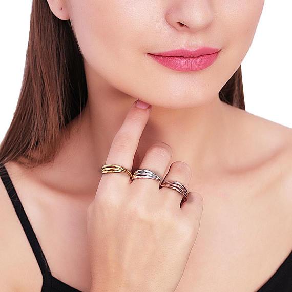 Minimalistic Stylish Shape Stackable Delicate Band Ring - Ring Size 7US (GP7-SP7-RP7-1) - GemMartUSA