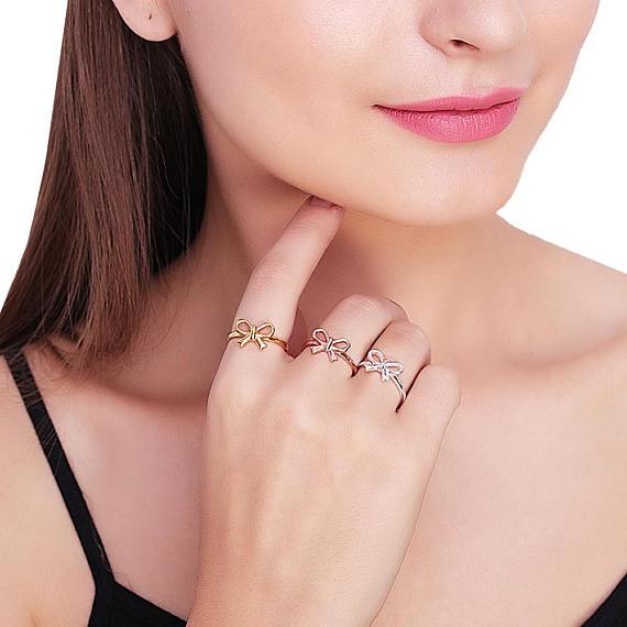 Minimalistic Stylish Shape Stackable Delicate Band Ring - Ring Size 7US (GP7-SP7-RP7-1) - GemMartUSA