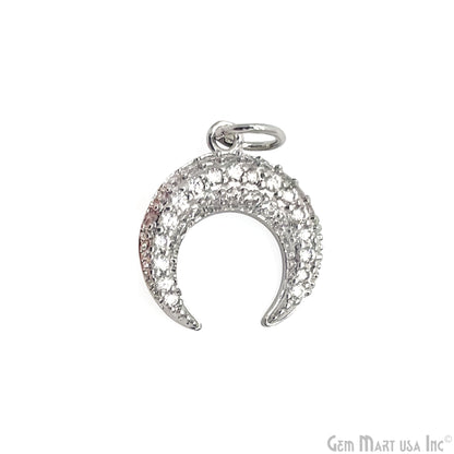 DIY Horn Shape 13mm Cubic Zircon Single Bail Necklace Pendant