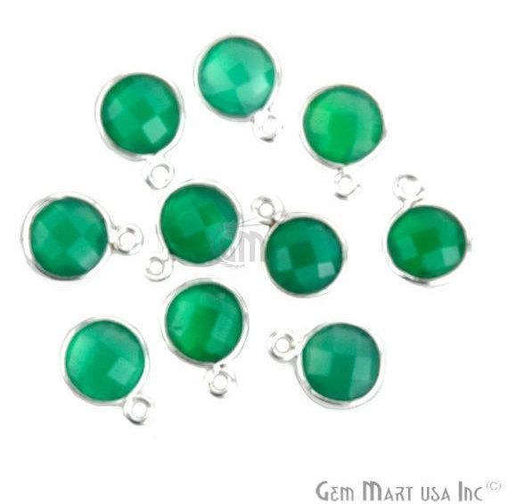 Round 8mm Single Bail Silver Plated Gemstone Connectors (Pick your Lot Size) - GemMartUSA