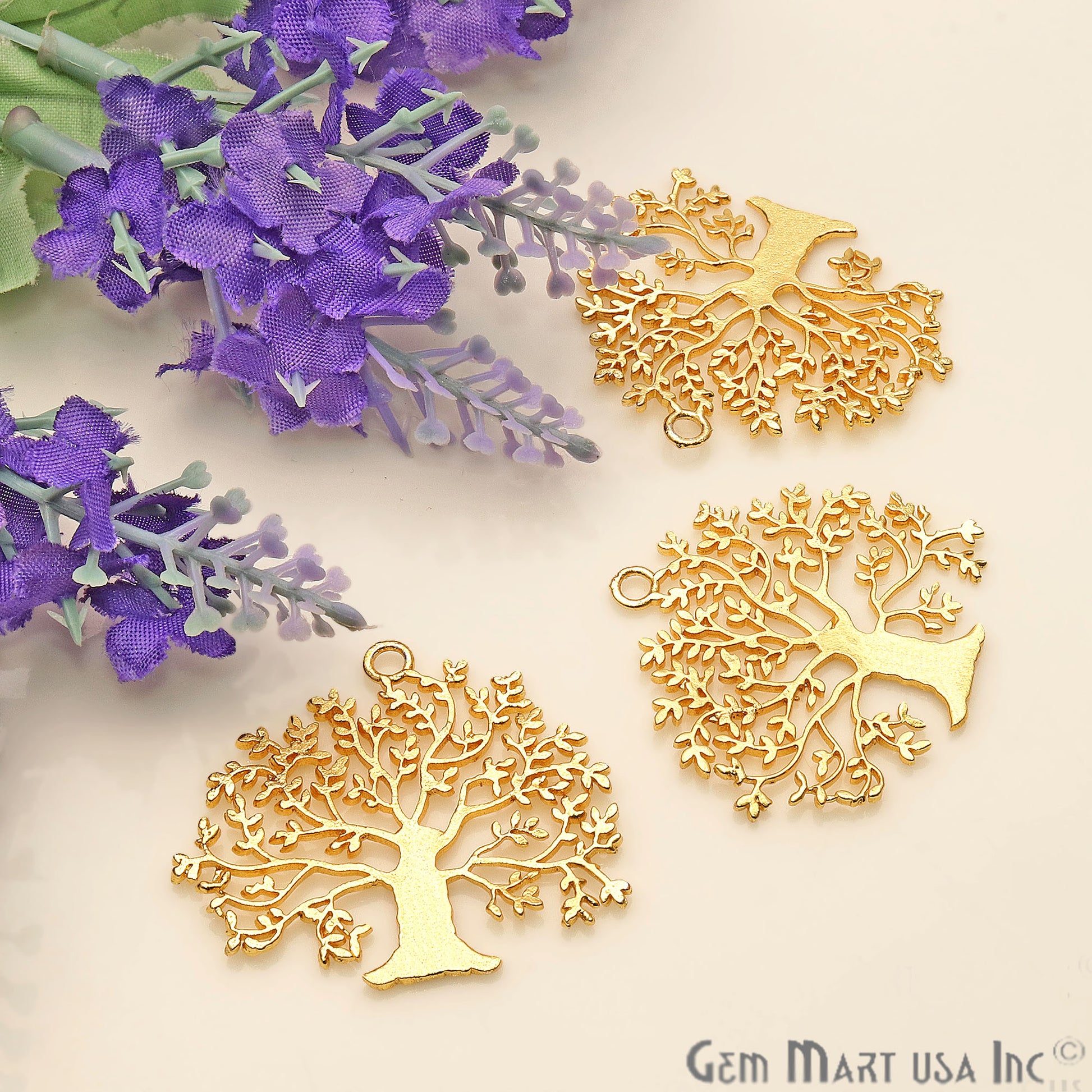 Tree Shape Finding 42x36mm Chandelier Jewelry Charm - GemmartUSA