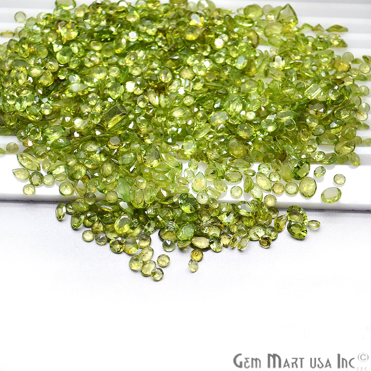 50 Carat Peridot Mix Shape Wholesale Loose Gemstones - GemMartUSA