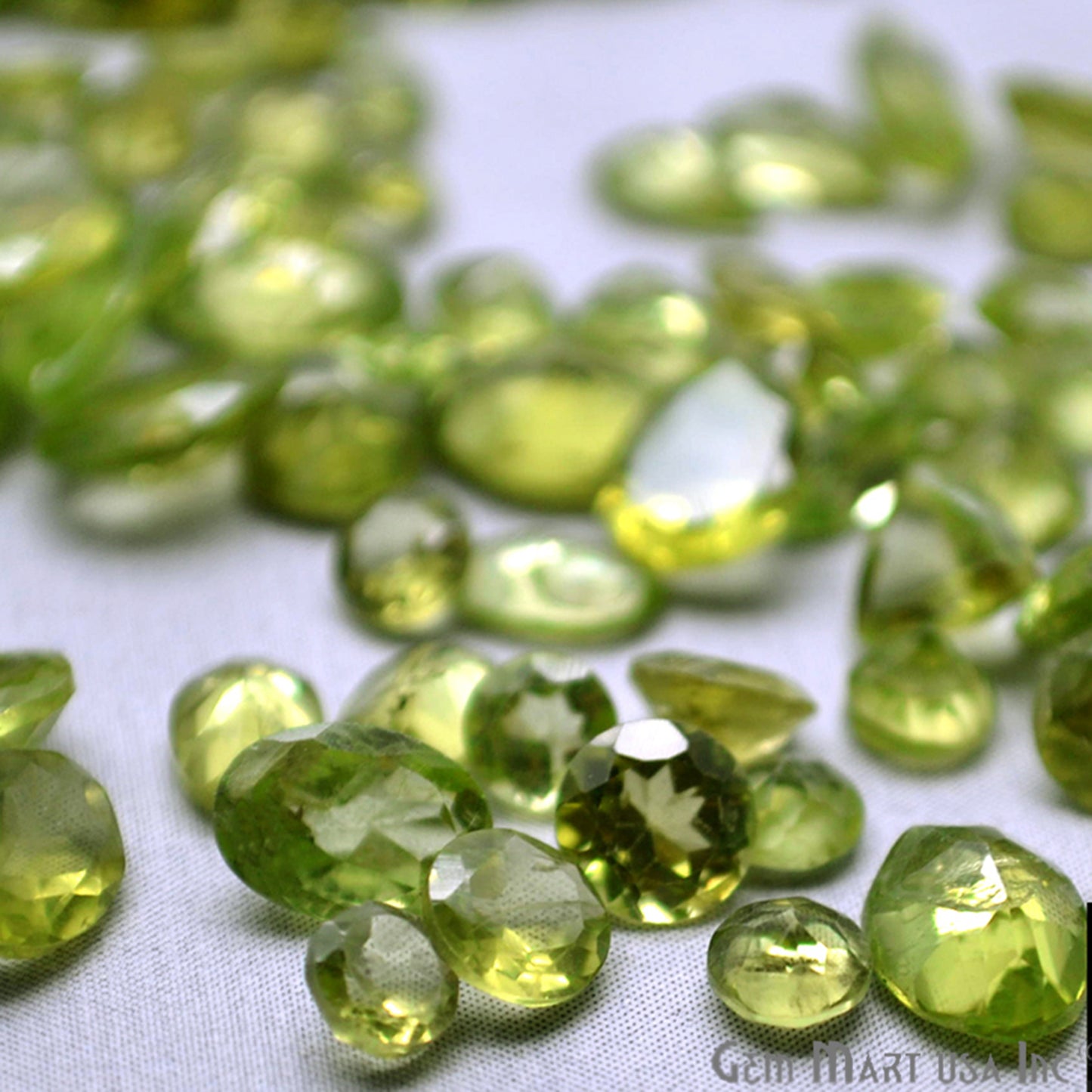 50 Carat Peridot Mix Shape Wholesale Loose Gemstones - GemMartUSA