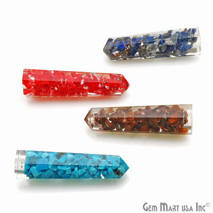 Gemstone Orgonite 35x8mm Pencil Point Pendant (Pick Gemstone) - GemMartUSA