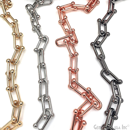 U Link Chain Finding Chain 33x14mm U Shaped Station Rosary Chain