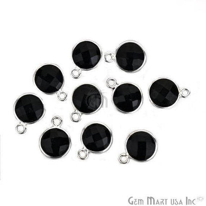 Round 8mm Single Bail Silver Plated Gemstone Connectors (Pick your Lot Size) - GemMartUSA