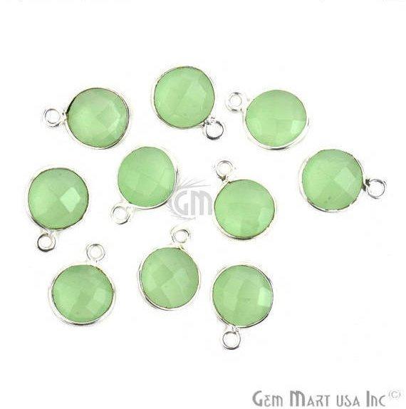 Round 8mm Single Bail Silver Plated Gemstone Connectors (Pick your Lot Size) - GemMartUSA