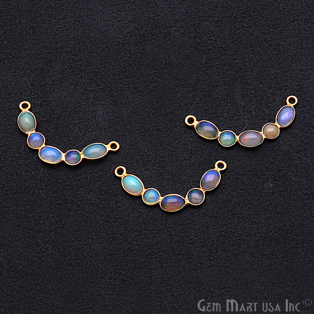 DIY Opal October Birthstone 28x5mm Chandelier Finding Component (Pick Plating) (13090) - GemmartUSA