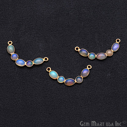 DIY Opal October Birthstone 28x5mm Chandelier Finding Component (Pick Plating) (13090) - GemmartUSA