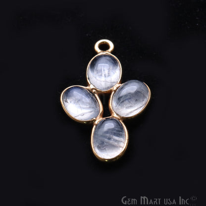 DIY Rainbow Moonstone 23x15mm Chandelier Finding Component (Pick Your Plating) - GemmartUSA