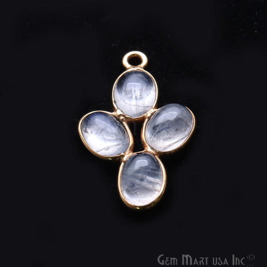 DIY Rainbow Moonstone 23x15mm Chandelier Finding Component (Pick Your Plating) - GemmartUSA