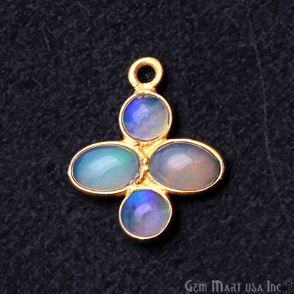 DIY Opal October Birthstone 16x13mm Chandelier Finding Component (Pick Plating) (13096) - GemmartUSA
