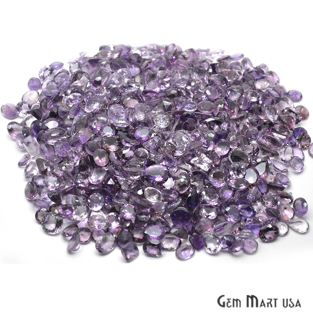 100Cts Big Size Wholesale Amethyst Mix Shape 20-10mm Loose Gemstones - GemMartUSA