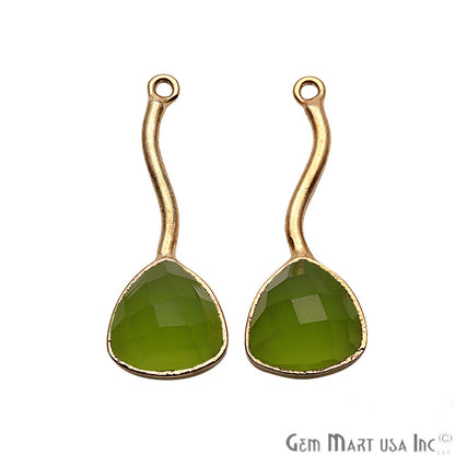 DIY Gemstone 29X11MM Long Dangle Drop Chandelier Earring Connector 1 Pair (Pick Stone) - GemMartUSA