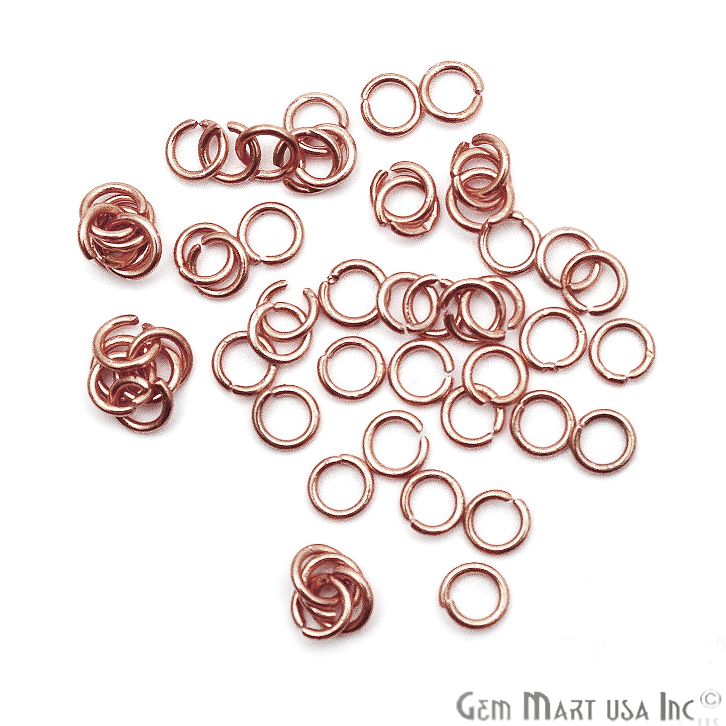 10pc Lot Open Jump Rings 4mm Rose Gold Plated Finding Jewelry Charm