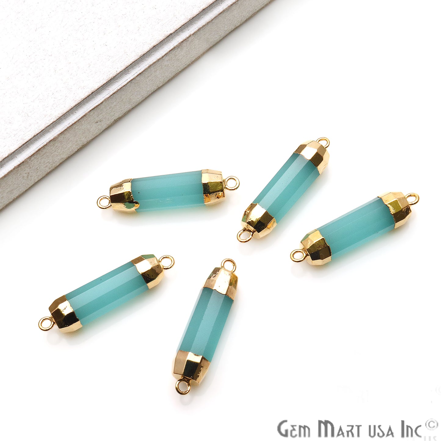 gemstone connector beads, gemstone connector pendant
