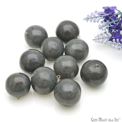 Healing Stone Ball 27x24mm Silver Plated Single Bail (Pick Stone) - GemMartUSA