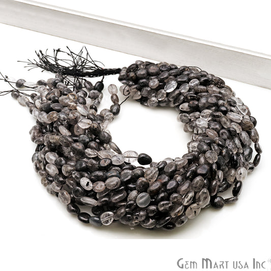 Rutilated 9x5mm Tumble Rondelle Beads Strands 14Inch - GemmartUSA