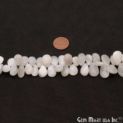 Rainbow Moonstone Pears Shape 14x9mm Briolette Beads, Rondelle Beads 9 Inch Length - GemMartUSA