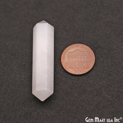 Selenite 39x38mm Crystal Double Terminated Point Pendant - GemMartUSA