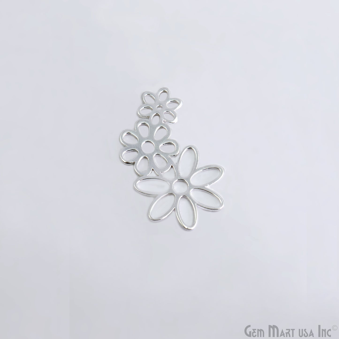 Leaf Shape Laser Finding Silver Plated 28x17mm Charm For Bracelets & Pendants