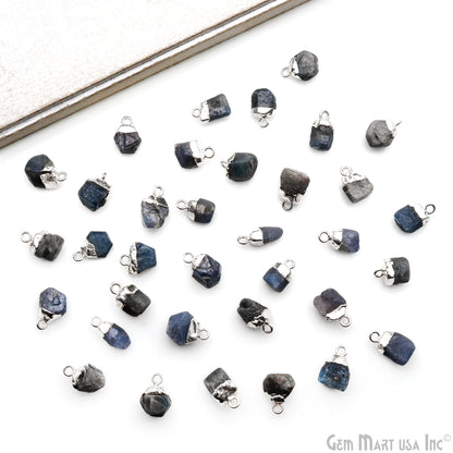 Rough Gemstone Free From Silver Electroplated Single Bail Connector