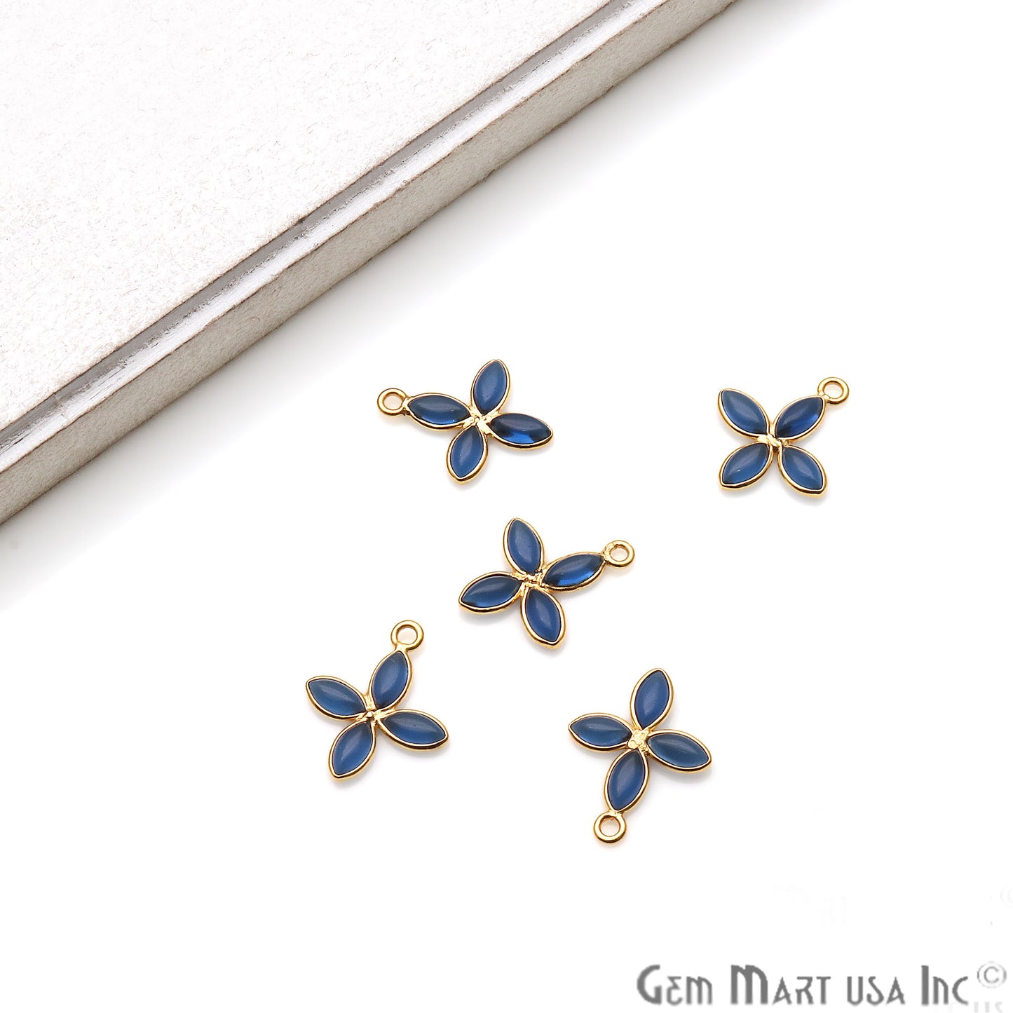 DIY Iolite 17x13mm Gold Plated Chandelier Finding Component - GemmartUSA