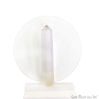 Selenite Gemstone Jumbo Tower Crystal Tower Obelisk Healing Meditation Gemstones 4-5 Inch