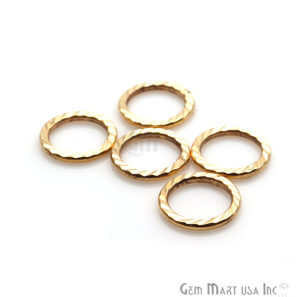 Gold Plated Round Finding, Filigree Findings,Bracelets Round Charm (Pick Size) - GemMartUSA