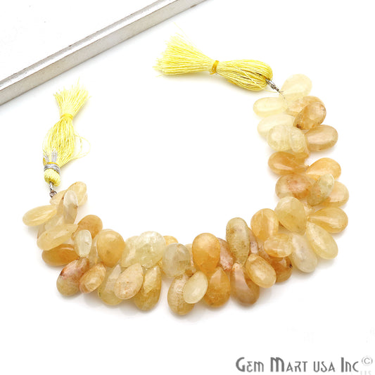 Yellow Aqua Pears 16x11mm Crafting Beads Gemstone Briolette Strands 8 INCH - GemmartUSA