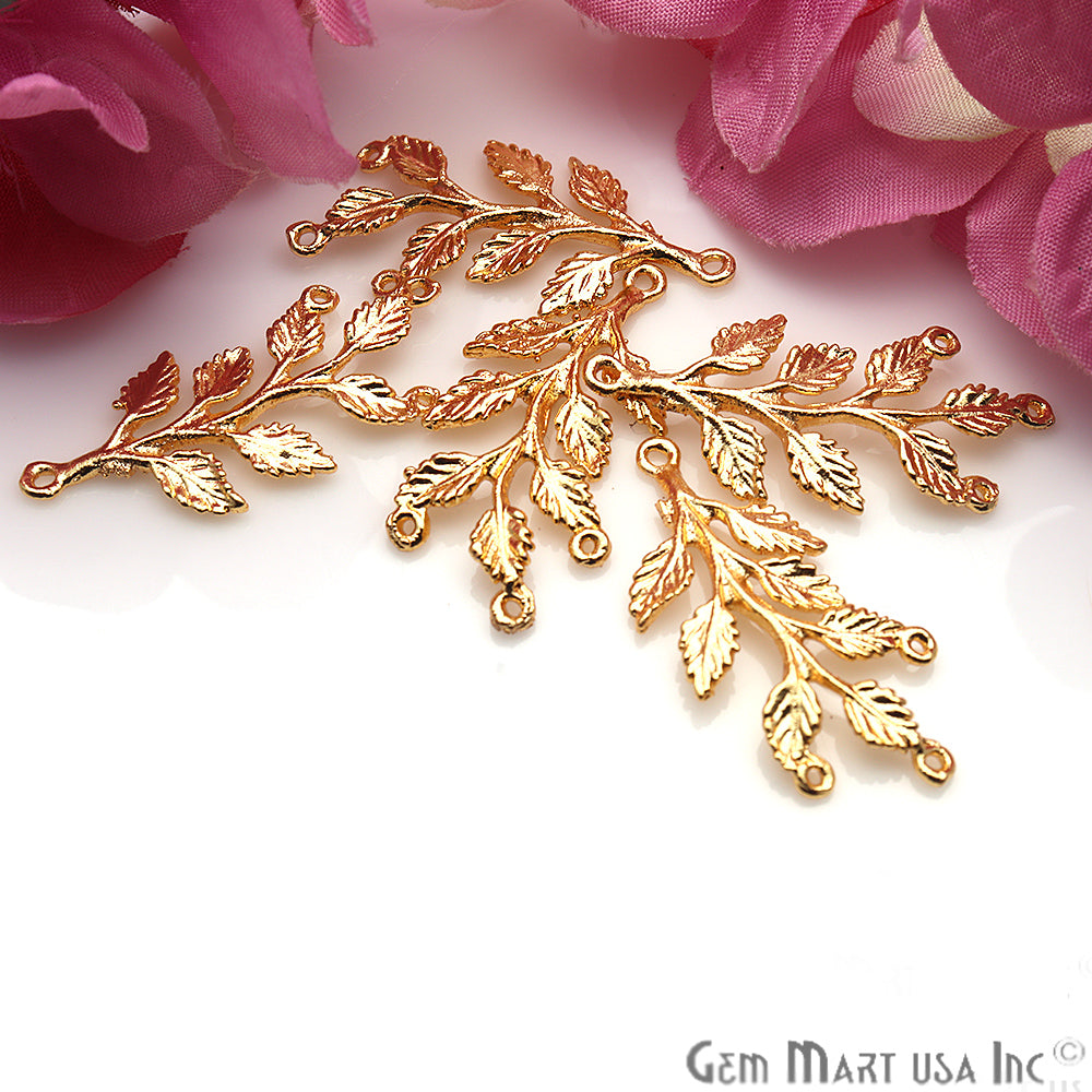 Leaf Shape Findings, Filigree Findings, Findings, Jewelry Findings, 34x15mm (50063) - GemMartUSA