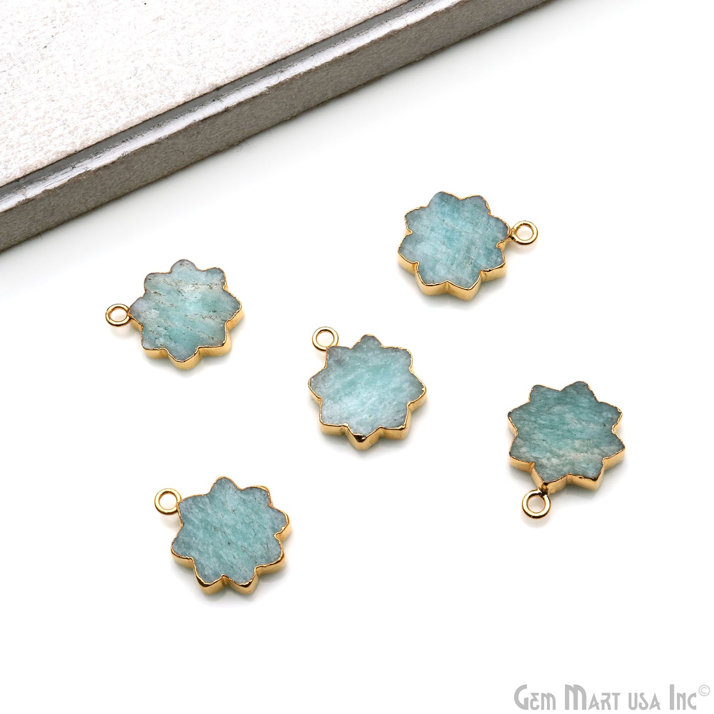 Star Shape Gemstone Charm 19x15mm Shape Gold Electroplated Pendant Connector