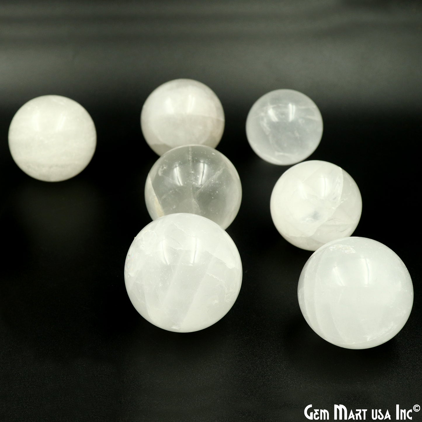 Selenite Gemstone Sphere ball, Reiki Healing Crystal 40-50mm