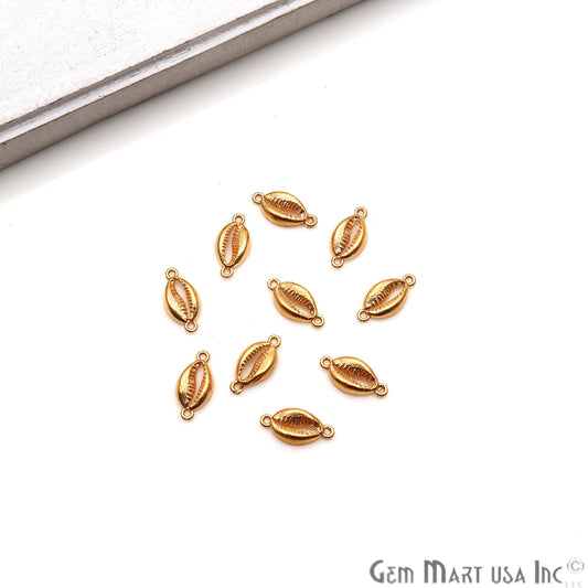 Conch Shell Shape 17x8mm Gold Plated Finding Charm, DIY Jewelry - GemmartUSA