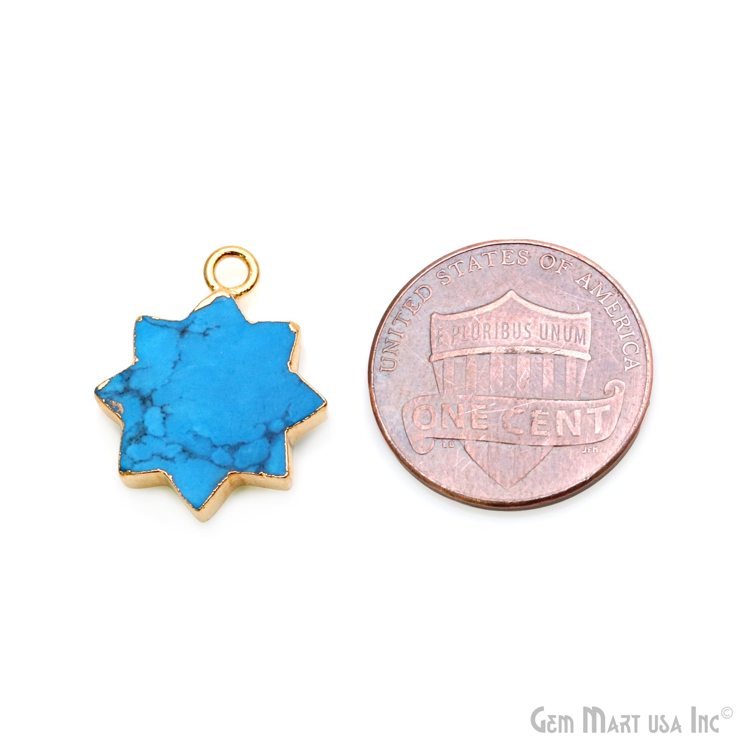 Star Shape Gemstone Charm 19x15mm Shape Gold Electroplated Pendant Connector